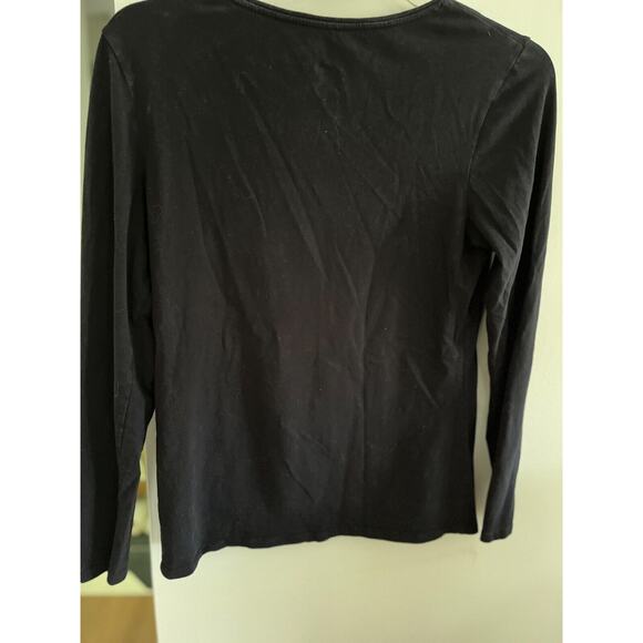 Atmosphere Women's 10 Black Cotton Long Sleeve Summer T Shirt - Picture 3 of 3